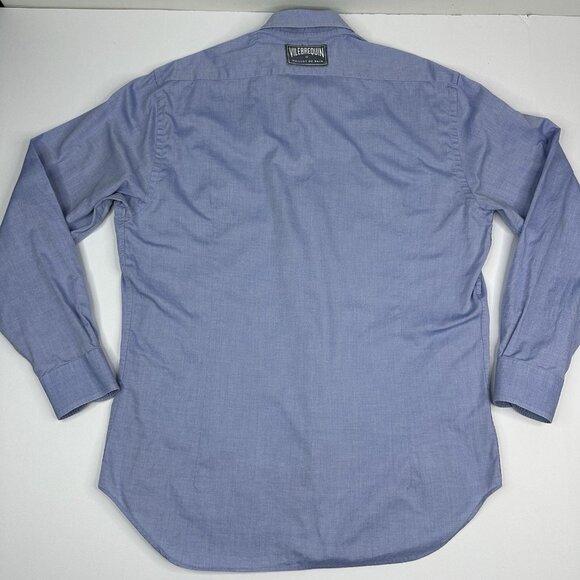 Vilebrequin Men's Blue Long Sleeve Cotton Business Career‎ Work Shirt XXL/C48.25 - Picture 3 of 14